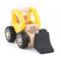 Masinuta din lemn Excavator Buldozer cu cupa Masinuta din lemn Excavator Buldozer cu cupa